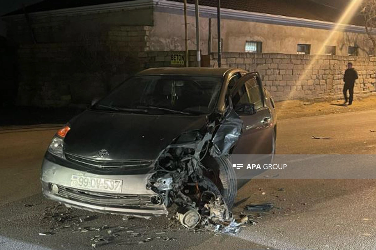 Abşeronda zəncirvari qəza baş verib - FOTO