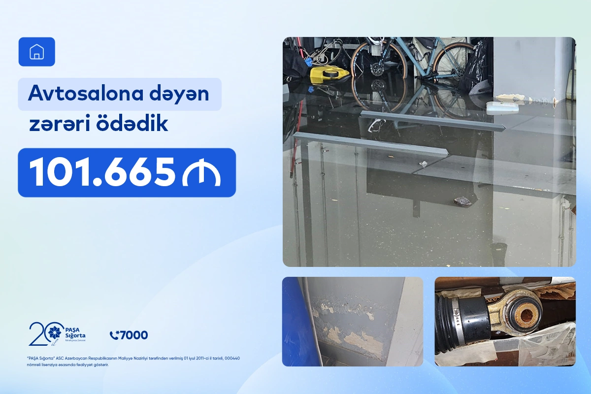 Avtosalon leysandan zərər gördü, 101 665 manat sığorta ödənişi aldı