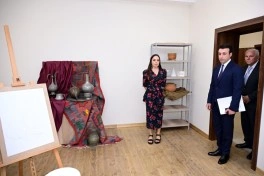 Leyla Əliyeva Şəki Şəhər İncəsənət Məktəbində olub - FOTO