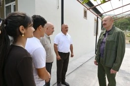 Prezident İlham Əliyev Xocavənd rayonunun Quzeyxırman kəndində olub - FOTO