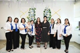 Leyla Əliyeva Şəkidə Uşaq evi sosial xidmət müəssisəsinin sakinləri ilə görüşüb - FOTO