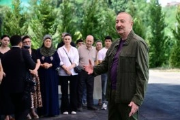 Prezident İlham Əliyev Xocavənd rayonunun Quzeyxırman kəndində olub - FOTO
