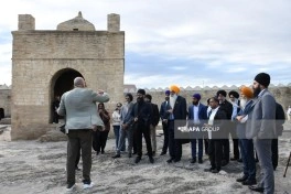Beynəlxalq konfransın iştirakçıları Atəşgah Məbədi kompleksinə səfər ediblər - FOTO