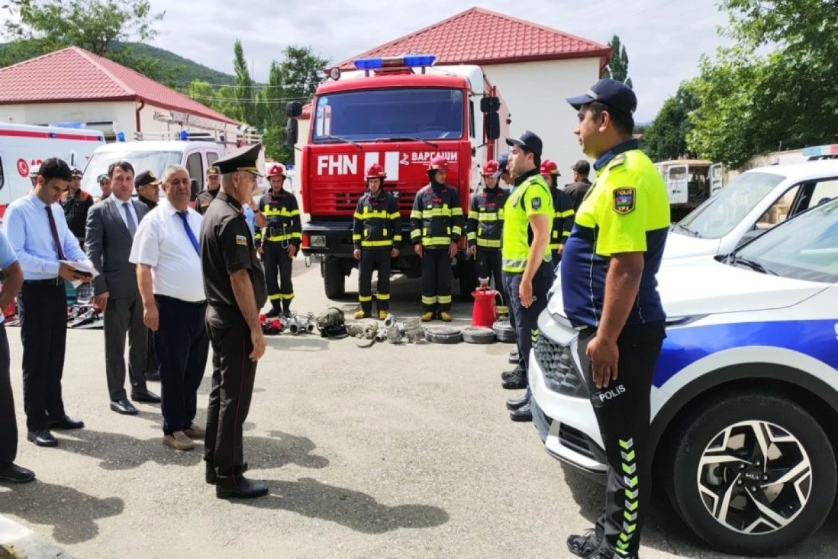 FHN-in Sumqayıt Regional Mərkəzi nümunəvi mülki müdafiə məşqi keçirib