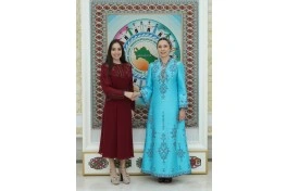 Leyla Əliyeva Arkadağ şəhərində Oğulcahan Atabayeva ilə görüşüb - FOTO