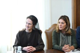 Leyla Əliyeva Vatikan şəhər-dövlətinin qubernatorluğunun prezidenti ilə görüşüb - FOTO