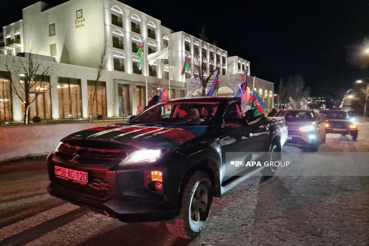 Şuşa şəhərində yürüş keçirilib - FOTO - VİDEO