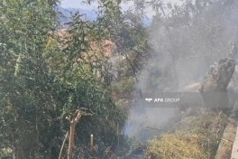 Laçında yaşayış evlərinin yaxınlığında yanğın olub - FOTO