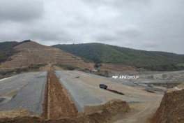 Qəbələdə Yengicə su anbarının tikintisi davam etdirilir - FOTO