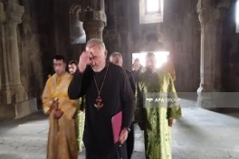 Alban-Udi dini icmasının nümayəndələri Gəncəsər Monastır Kompleksini ziyarət edib - FOTO