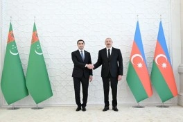 Türkmənistan Prezidentinin Bakıda rəsmi qarşılanma mərasimi olub