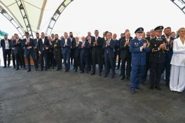 Azərbaycan və Slovakiya prezidentləri Ağdamın Baş Qərvənd kəndində görülən işlərlə tanış olublar, məktəbin təməli qoyulub - FOTO