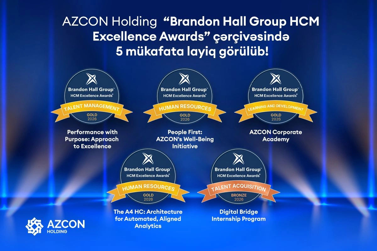 AZCON Holding insan kapitalının idarə olunması üzrə beynəlxalq mükafatlara layiq görülüb