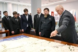 Prezident İlham Əliyev və Ramzan Kadırov “Bakı Ağ Şəhər”də olublar