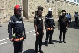 FHN-in Dövlət Yanğından Mühafizə Xidməti yanğın-taktiki təlim keçirib - FOTO - VİDEO