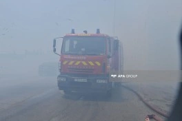 Binəqədi-Novxanı-Mehdiabad yolunda obyektdə yanğın məhdudlaşdırılıb - YENİLƏNİB-1 - FOTO - VİDEO