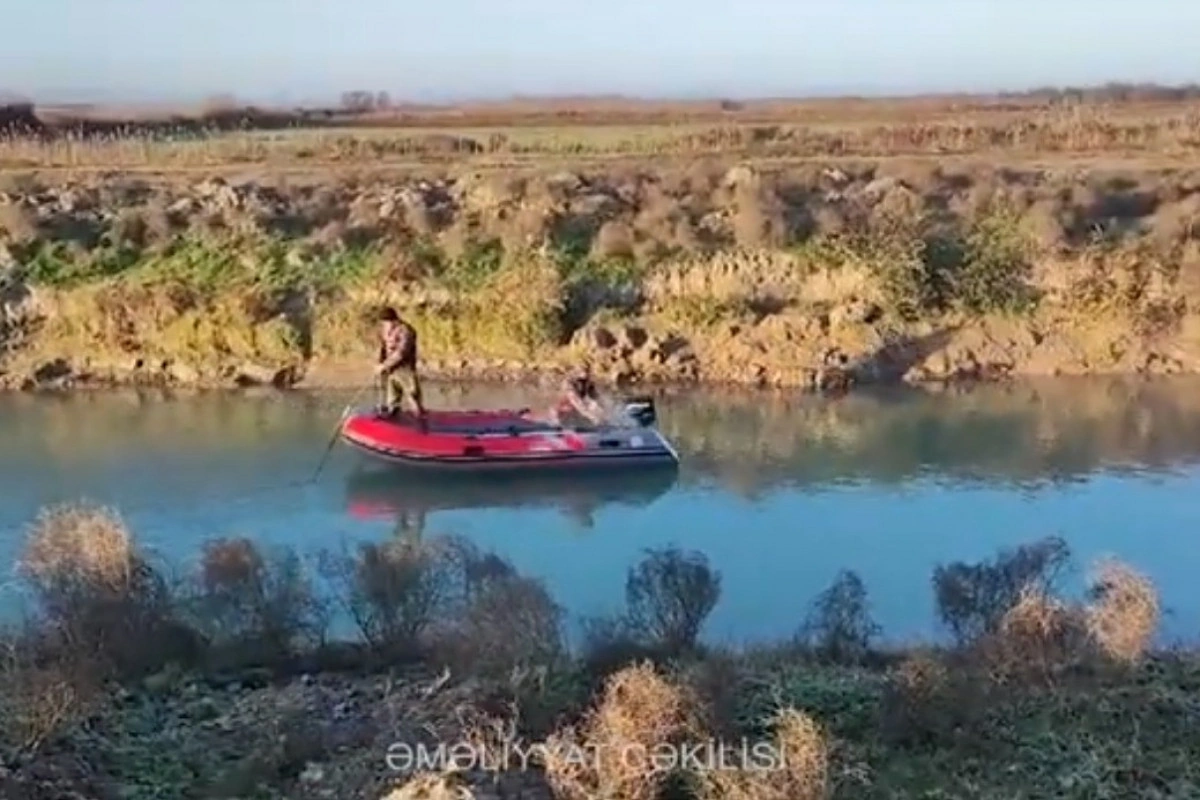 İmişlidə kanalda batması ehtimal olunan uşağın axtarışları davam edir - VİDEO