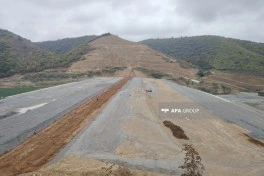 Qəbələdə Yengicə su anbarının tikintisi davam etdirilir - FOTO