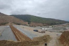 Qəbələdə Yengicə su anbarının tikintisi davam etdirilir - FOTO
