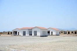 Azərbaycan və Slovakiya prezidentləri Ağdamın Baş Qərvənd kəndində görülən işlərlə tanış olublar, məktəbin təməli qoyulub - FOTO