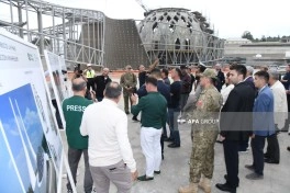 Xarici diplomatlar Şuşada tikilməkdə olan Yeni Şuşa məscidi ilə tanış olublar - FOTO