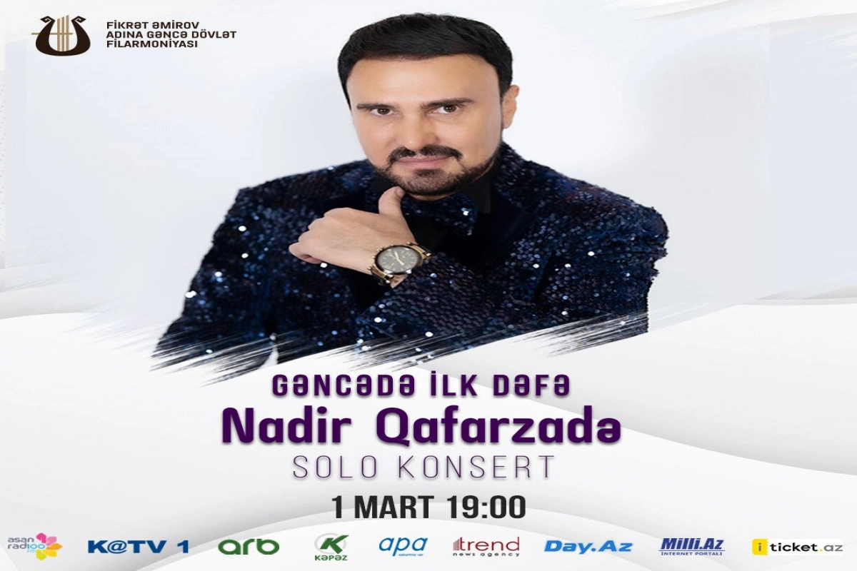 Gəncə Dövlət Filarmoniyasında Nadir Qafarzadənin konserti olacaq