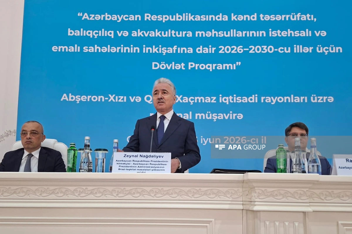 Prezidentin köməkçisi: Su və torpaq resurslarından səmərəli istifadə Dövlət Proqramının əsas prioritetlərindəndir