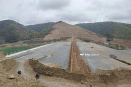 Qəbələdə Yengicə su anbarının tikintisi davam etdirilir - FOTO