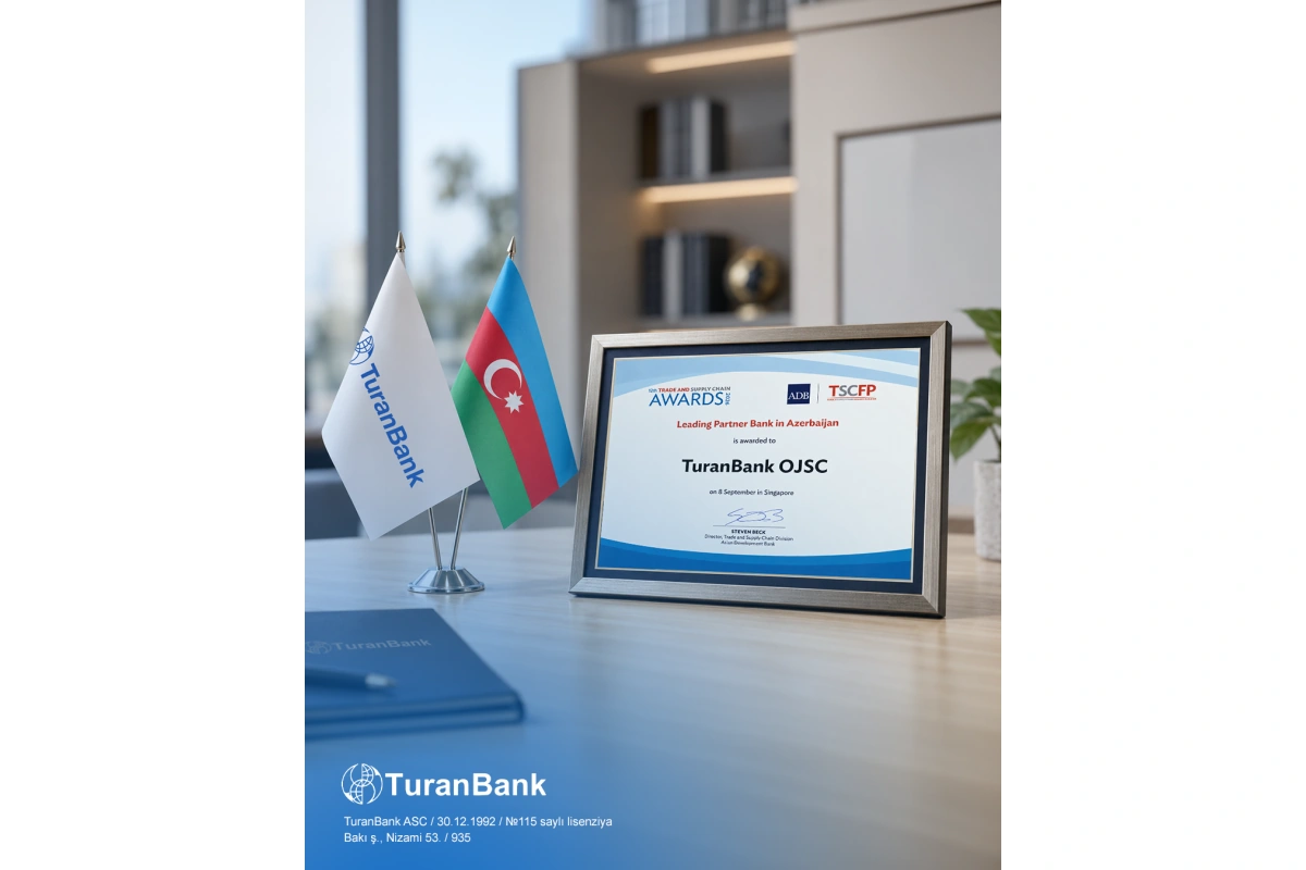 TuranBank “Azərbaycanda aparıcı tərəfdaş bank” nominasiyası üzrə beynəlxalq mükafata layiq görülüb
