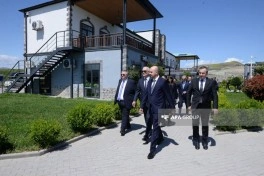 Azərbaycan-Rusiya Hökumətlərarası Dövlət Komissiyasının iclasının iştirakçıları Ağalı kəndi ilə tanış olublar - FOTO
