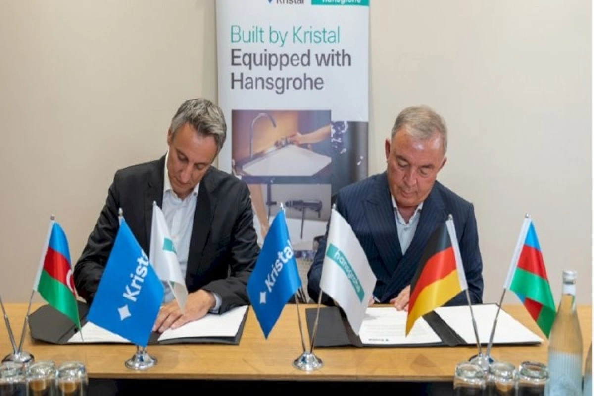 "Kristal" və "Hansgrohe" gələcək layihələr üzrə əməkdaşlıq memorandumu imzalayıb
