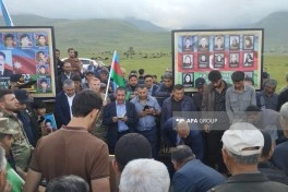 Birinci Qarabağ müharibəsi şəhidi Bahadur Kamalovun qalıqları Kəlbəcərdə dəfn olunub - FOTO