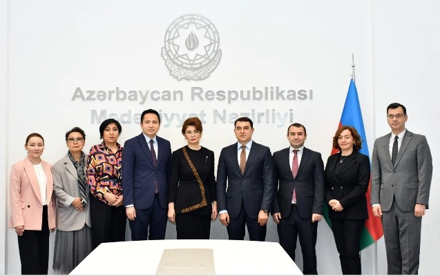 Mədəniyyət naziri qazaxıstanlı həmkarı ilə görüşüb  - Fotolar