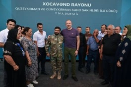 Prezident İlham Əliyev Xocavənd rayonunun Quzeyxırman kəndində olub - FOTO