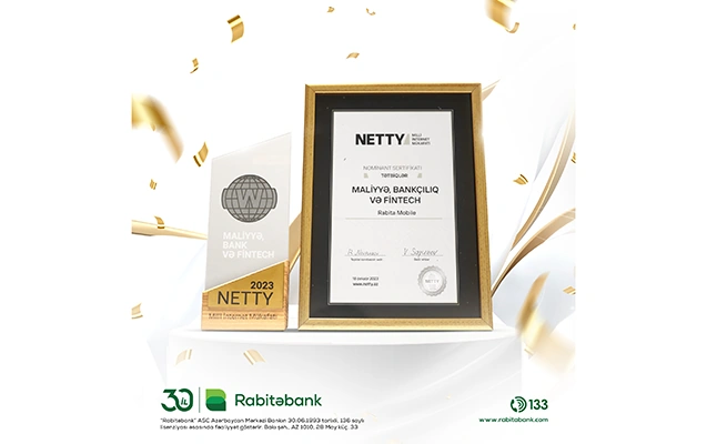 “Rabita Mobile” tətbiqi “NETTY 2023” mükafatına layiq görülüb