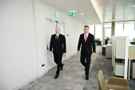 Prezident İlham Əliyev Mərkəzi Bankın yeni binasının açılışında iştirak edib - FOTO