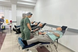 Aşura günü ilə bağlı qanvermə aksiyası davam edir, 225.45 litr qan toplanıb - FOTO - YENİLƏNİB