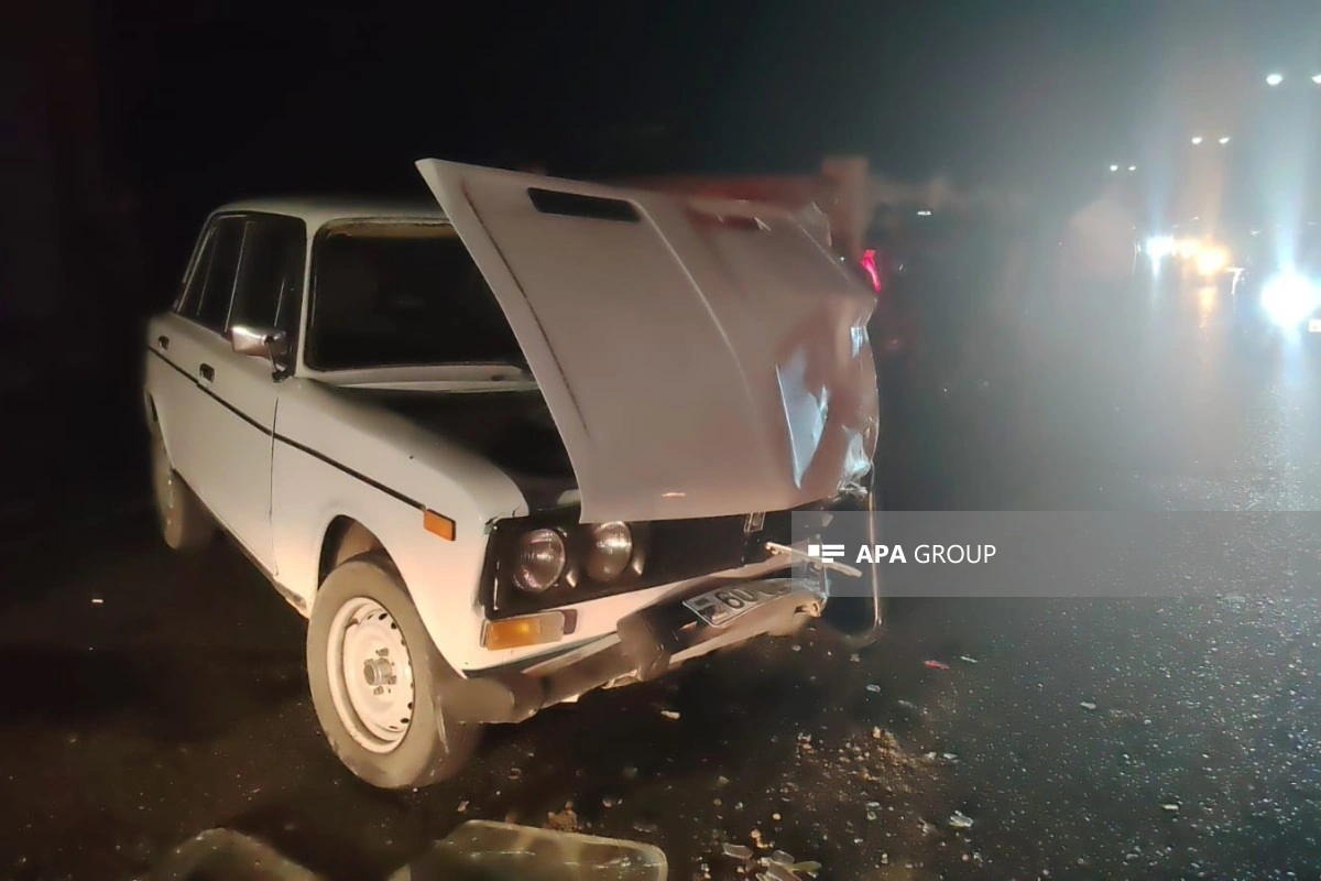 Tovuzda iki avtomobil toqquşub, xəsarət alanlar var - FOTO