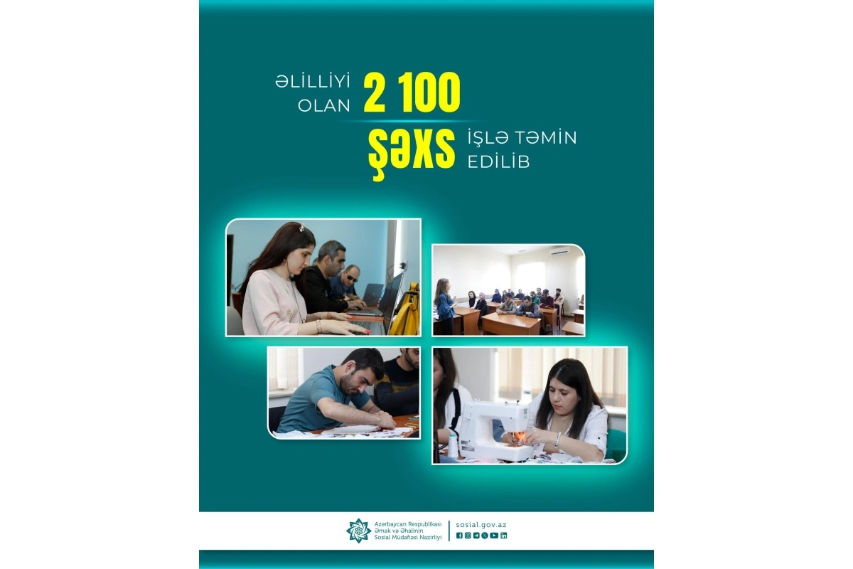 Bu il əlilliyi olan 2 100 şəxs işlə təmin edilib