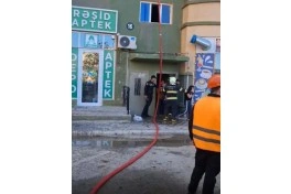Masazırda yaşayış binasında yanğın baş verib - FOTO