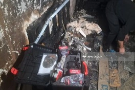 Bakıda yaşayış binasında yanğın olub, bina sakinləri təxliyə edilib - FOTO