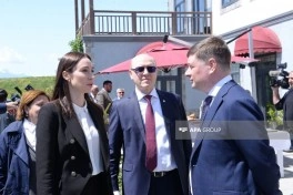 Azərbaycan-Rusiya Hökumətlərarası Dövlət Komissiyasının iclasının iştirakçıları Ağalı kəndi ilə tanış olublar - FOTO