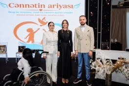 Leyla Əliyeva və Arzu Əliyeva “Cənnətin ariyası” layihəsi çərçivəsində konsertdə iştirak ediblər