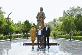 Naxçıvandakı “Əcəmi seyrangahı” istirahət kompleksində memar Əcəmi Naxçıvaninin abidəsi açılıb - FOTO