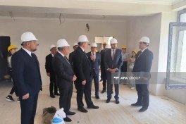 Rusiya nümayəndə heyəti Qubadlıda tikilən uşaq bağçasında görülən işlərlə tanış olub - FOTO