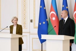 Prezident İlham Əliyev və Ursula fon der Lyayen mətbuata birgə bəyanatlarla çıxış ediblər - - FOTO - YENİLƏNİB-1