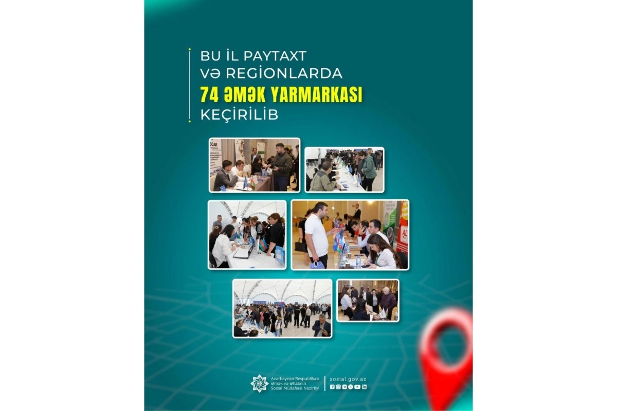 Bu il Bakıda və regionlarda 74 əmək yarmarkası keçirilib