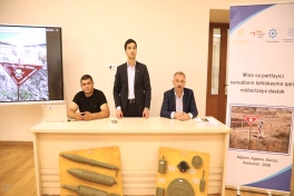 Xankəndidə mina təhlükəsinə dair yekun maarifləndirmə təlimləri keçirilib - FOTO