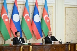 Azərbaycan və Laos prezidentləri mətbuata bəyanatlarla çıxış ediblər - YENİLƏNİB-1