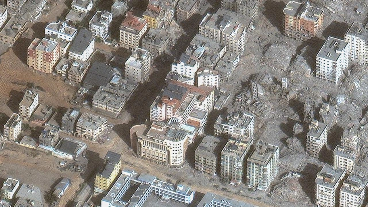 Qəzzadakı son vəziyyət peyk görüntülərində  - Fotolar